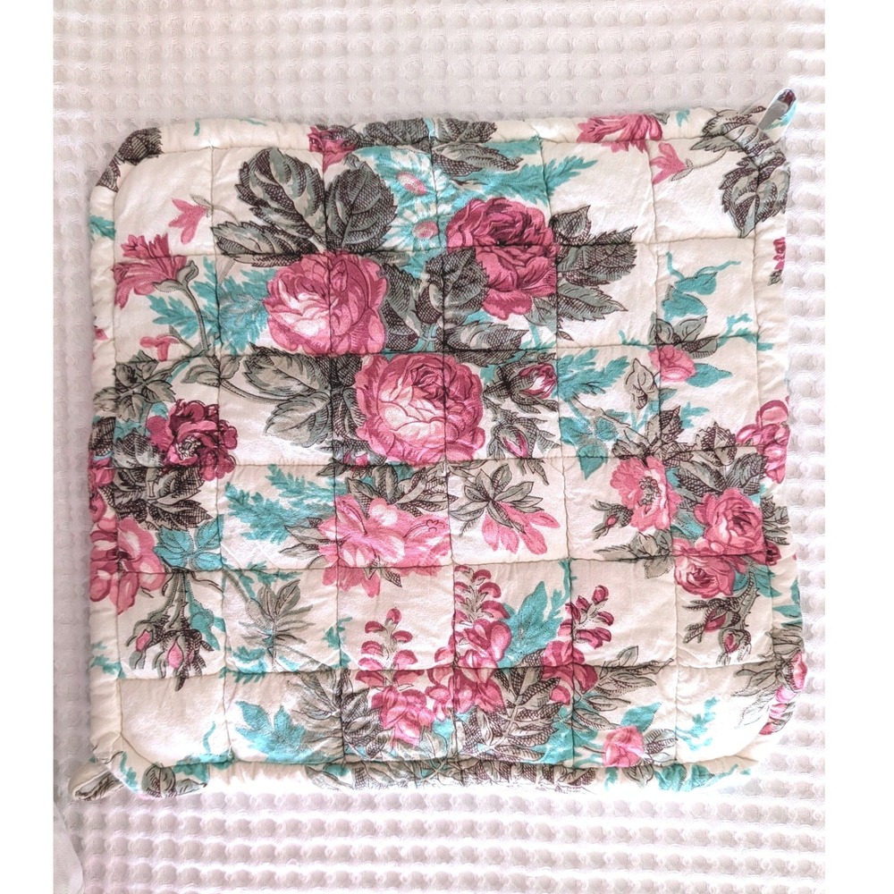 April Cornell Modern Prairie Quilted Pie Carrier Floral Pie Tote Cottagecore